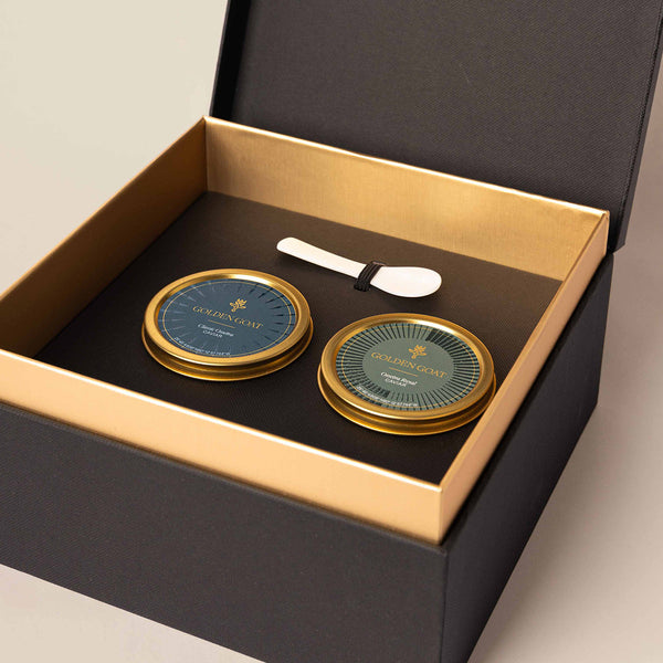 Golden Goat Ossetra Gift Box (Classic Ossetra and Ossetra Royal)